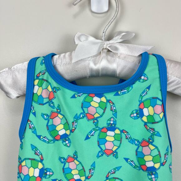 L.L. Bean Girls Ruffle Turtle Bathing Suit 2T - Picture 2 of 8